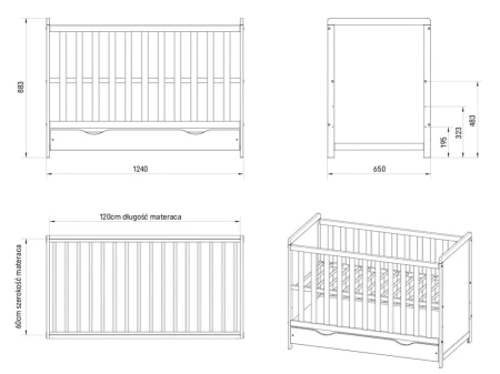 wymiary lili bedcot