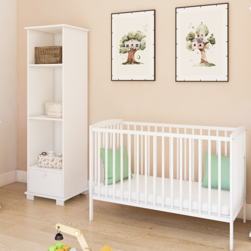 Przejdź do produktu Łóżeczko-tapczanik 2w1 BASIC 120x60 - Białe