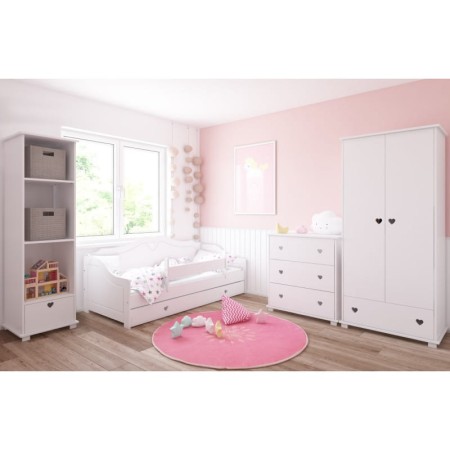 Zestaw mebli HEART kolor biało-różowy