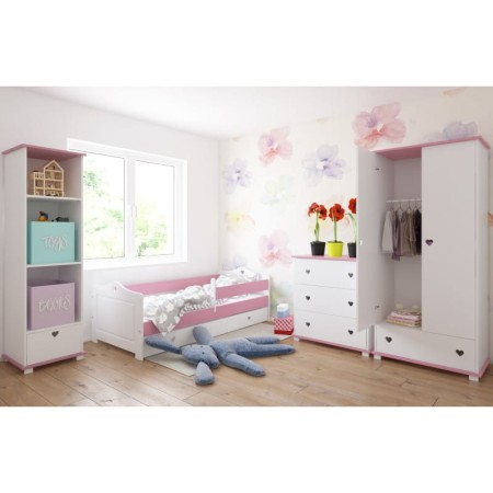 Zestaw mebli HEART kolor biało-różowy