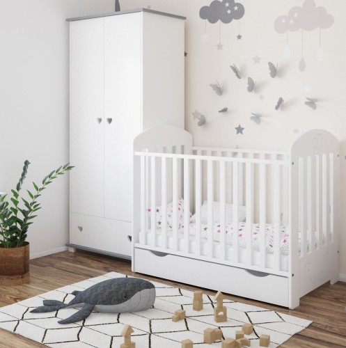 Przejdź do produktu Łóżeczko - tapczanik 120x60 HEART II - Białe