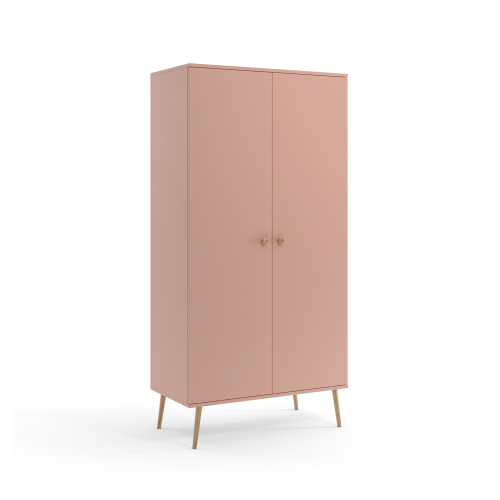 Przejdź do produktu Szafa Milo z drążkiem i półkami - Pudrowy róż