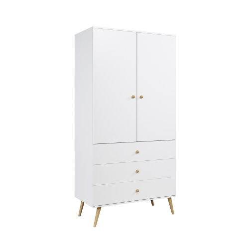 Przejdź do produktu Szafa Milo z drążkiem i szufladami - Biała