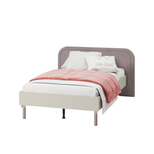 Przejdź do produktu Duże łóżko Harmony I 200x120 - Kaszmir-Truflowy
