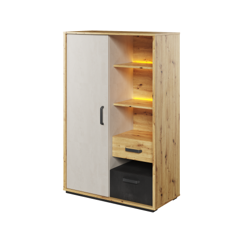 Przejdź do produktu Szafka Qubic - Dąb Artisan, Silk Flou
