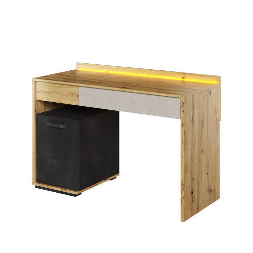 Przejdź do produktu Biurko Qubic - Dąb Artisan, Silk Flou