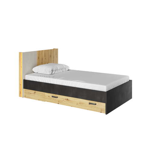 Przejdź do produktu Łóżko Qubic 120 - Dąb Artisan, Silk Flou