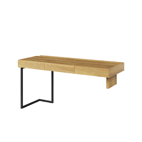 Przejdź do produktu Duże biurko z szufladami Teen Flex 150 - Hikora, Raw Steel