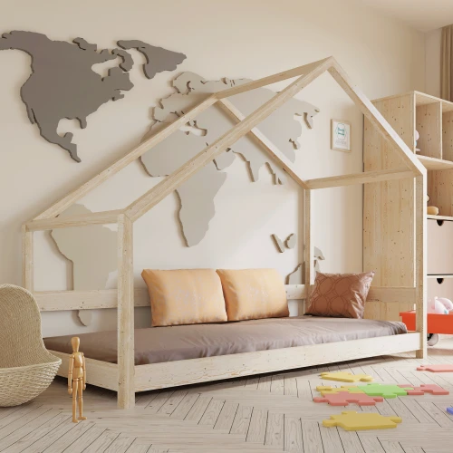 Przejdź do produktu Łóżeczko domek Verona - Sosna