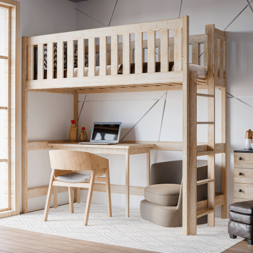 Przejdź do produktu Łóżko na antresoli Berlin+ - Sosna