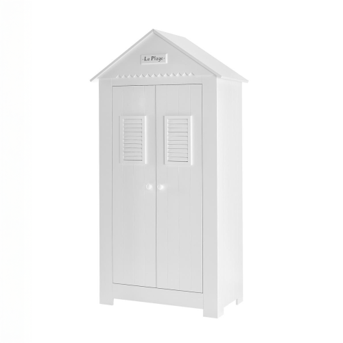 Przejdź do produktu Wysoka szafa 2-drzwiowa Marsylia - Biała