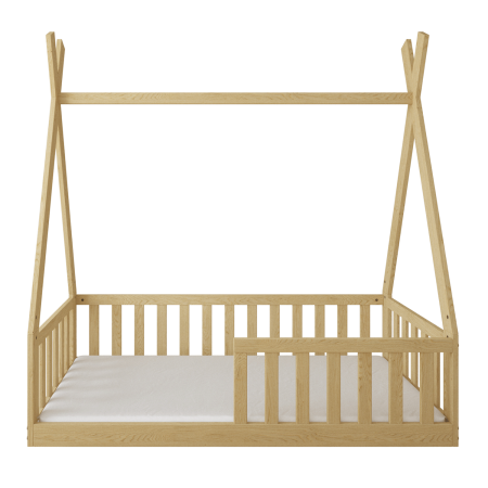 Łóżeczko 140x70 TEEPEE, do pokoju dziecięcego, w kolorze Natura