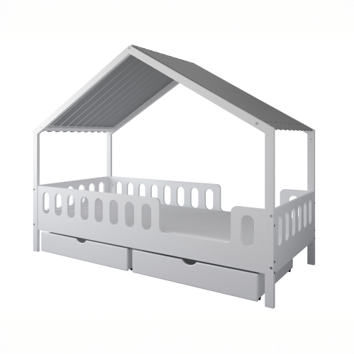 Przejdź do produktu Łóżko dziecięce MINI HOME 200x90 z daszkiem - Białe