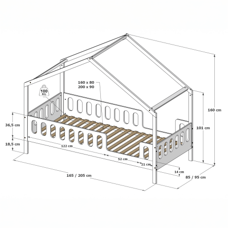 Lozeczko_MINIHOME_Z_Daszkiem_Biale_Wymiary_01.png