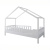Łóżko w stylu domku 200x90 MINI HOME, do pokoju dziecięcego, w kolorze Białym