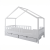 Łóżko w stylu domku 160x80 MINI HOME, do pokoju dziecięcego, w kolorze Białym - Perspektywa