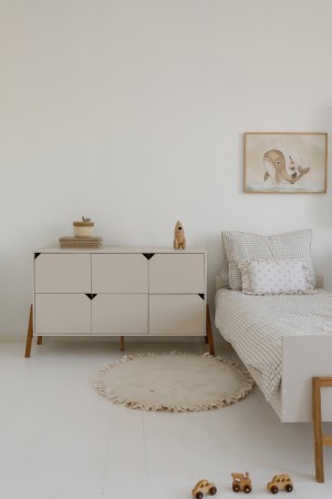 Zestaw mebli dziecięcych LOTTA Latte JUNIOR - Komoda - Front