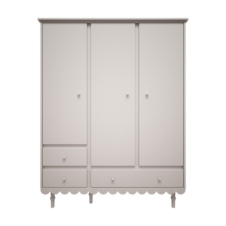 Szafa 3-drzwiowa z szufladami do pokoju dziecięcego lub młodzieżowego w kolorze białym