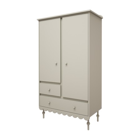 Szafa 2-drzwiowa z szufladami do pokoju dziecięcego lub młodzieżowego w kolorze oliwkowym - Perspektywa