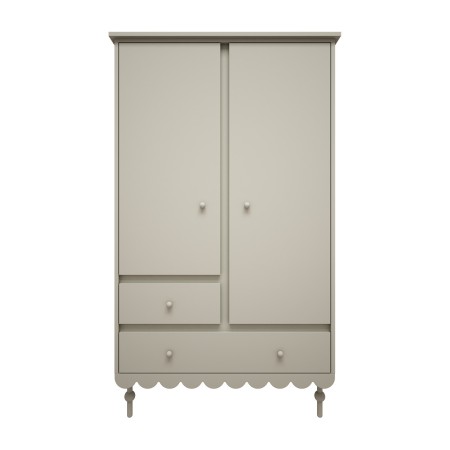 Szafa 2-drzwiowa z szufladami do pokoju dziecięcego lub młodzieżowego w kolorze oliwkowym