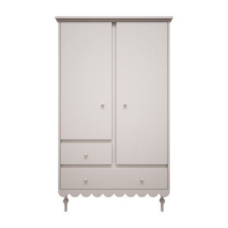 Szafa 2-drzwiowa z szufladami do pokoju dziecięcego lub młodzieżowego w kolorze białym