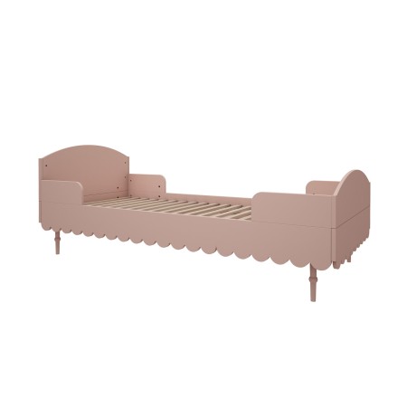 Łóżko 90x200 cm do pokoju dziecięcego lub młodzieżowego w kolorze różowym - Perspektywa