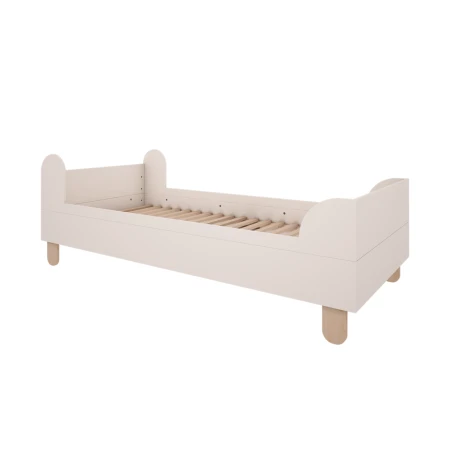 Łóżko 200x90 cm do pokoju dziecięcego lub młodzieżowego w kolorze białym - Perspektywa