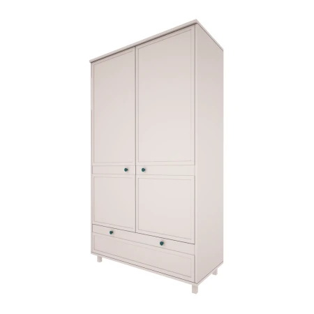 Szafa 2-drzwiowa z szufladą do pokoju dziecięcego lub młodzieżowego w kolorze kaszmir - Perspektywa