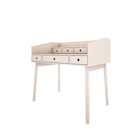 Biurko - Sekretarzyk River do pokoju dziecięcego w kolorze Piaskowy beż - Perspektywa