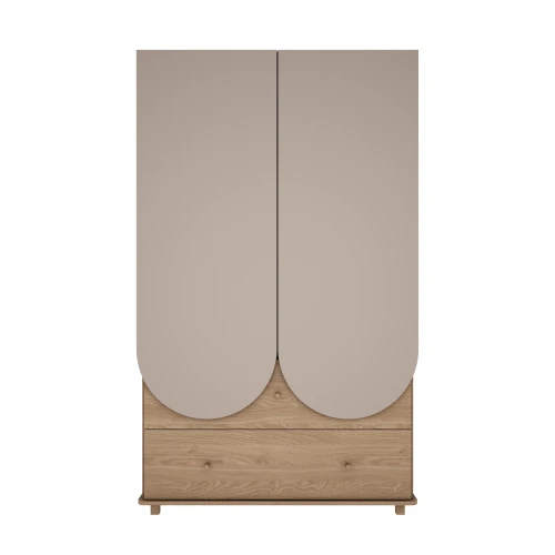 Przejdź do produktu Duża szafa 2-drzwiowa do pokoju dziecięcego Bloom - Kaszmir + Dąb