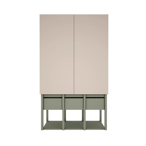 Przejdź do produktu Szafa 2-drzwiowa do pokoju dziecięcego Tweens - Eukaliptus + Piaskowy Beż