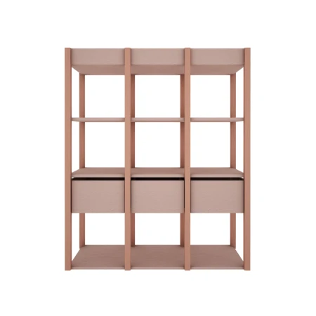 Regał Tweens z szufladami do pokoju dziecięcego lub młodzieżowego w kolorze Pudrowy Róż