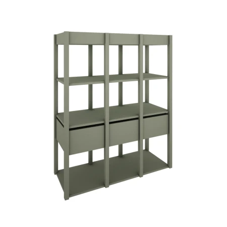 Regał Tweens z szufladami do pokoju dziecięcego lub młodzieżowego w kolorze Eukaliptus - Perspektywa