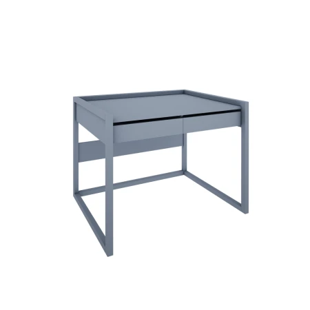 Biurko Tweens z szufladami do pokoju dziecięcego lub młodzieżowego w kolorze Zgaszony Niebieski - Perspektywa