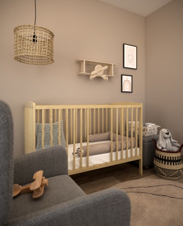 Łóżeczko BASIC Sosna - Aranżacja 02.jpg