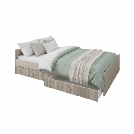 Łóżko Cozy LOFT 200x120 z szufladami do pokoju dziecięcego lub młodzieżowego w kolorze kaszmir - Aranżacja