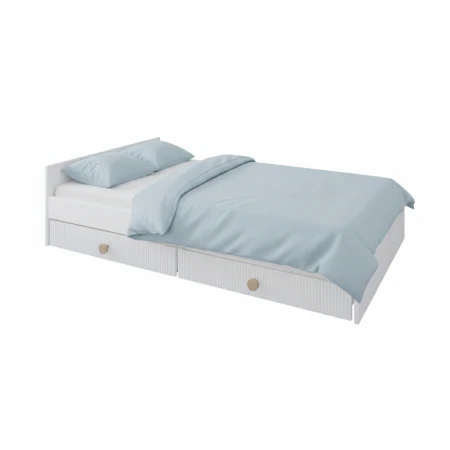 Łóżko Cozy LOFT 200x120 z szufladami do pokoju dziecięcego lub młodzieżowego w kolorze białym - Aranżacja