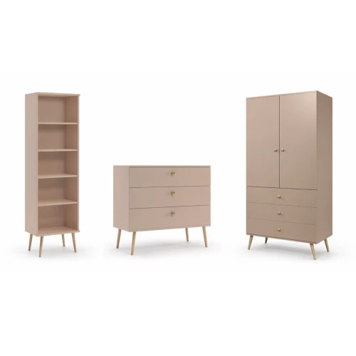 Przejdź do produktu Zestaw mebli młodzieżowych Milo 3EL - Cappuccino - Szafa, Komoda, Regał