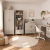 Zestaw z biurkiem szafą komodą i regałem Cozy loft kaszmir.png
