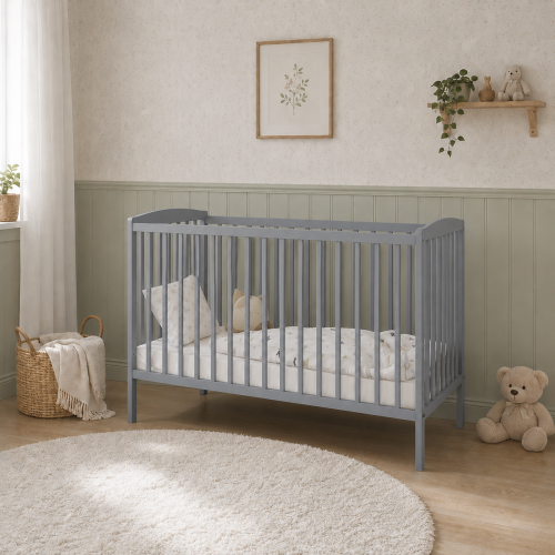 Przejdź do produktu Łóżeczko BASIC 120x60 - Szare