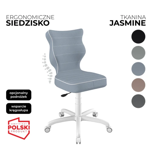 Przejdź do produktu Krzesło obrotowe dla dziecka Petit Jasmine – Biała konstrukcja | Wybór koloru siedziska