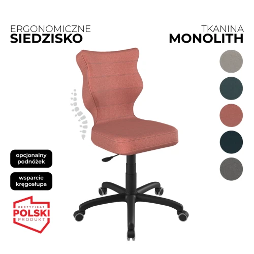 Przejdź do produktu Krzesło obrotowe dla dziecka Petit Monolith – Czarna konstrukcja | Wybór koloru siedziska