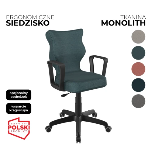 Przejdź do produktu Krzesło obrotowe młodzieżowe Norm Monolith – Czarna konstrukcja | Wybór wzoru siedziska