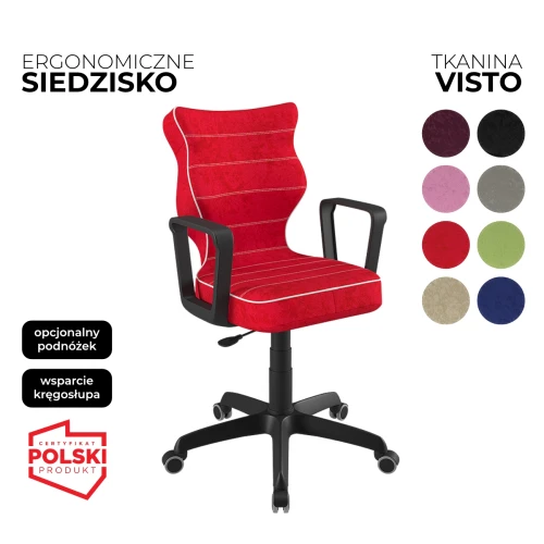 Przejdź do produktu Krzesło obrotowe młodzieżowe Norm Visto – Czarna konstrukcja | Wybór wzoru siedziska