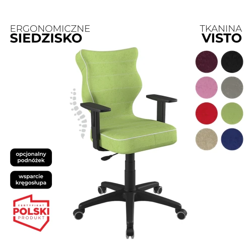 Przejdź do produktu Krzesło obrotowe młodzieżowe Duo Visto – Czarna konstrukcja | Wybór koloru siedziska