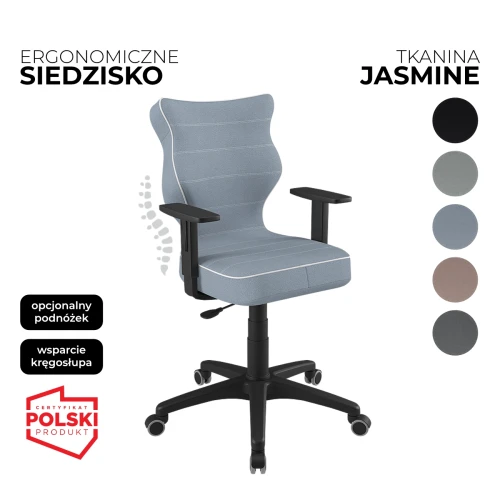 Przejdź do produktu Krzesło obrotowe młodzieżowe Duo Jasmine – Czarna konstrukcja | Wybór koloru siedziska