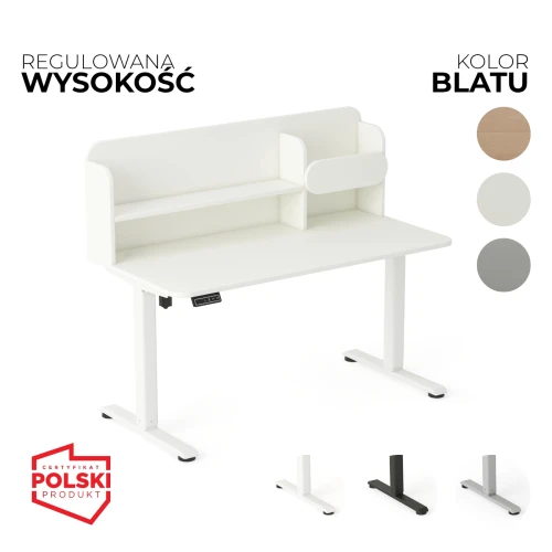 Przejdź do produktu Biurko elektryczne z regulacją wysokości i nadstawką AXIO - Różne rozmiary i kolory