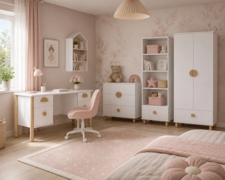 Zestaw LOFT biały - szafa regał komoda biurko (1).jpg