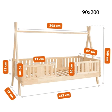 Łóżko_NORDI_Tipi_Podwójna_Barierka_Wymiary_200x90.webp