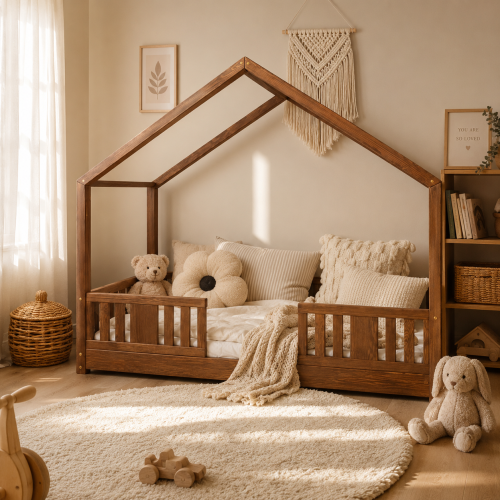 Przejdź do produktu Niskie Łóżko dziecięce NORDI Peak I - Łóżko Domek Montessori w różnych kolorach i rozmiarach 
